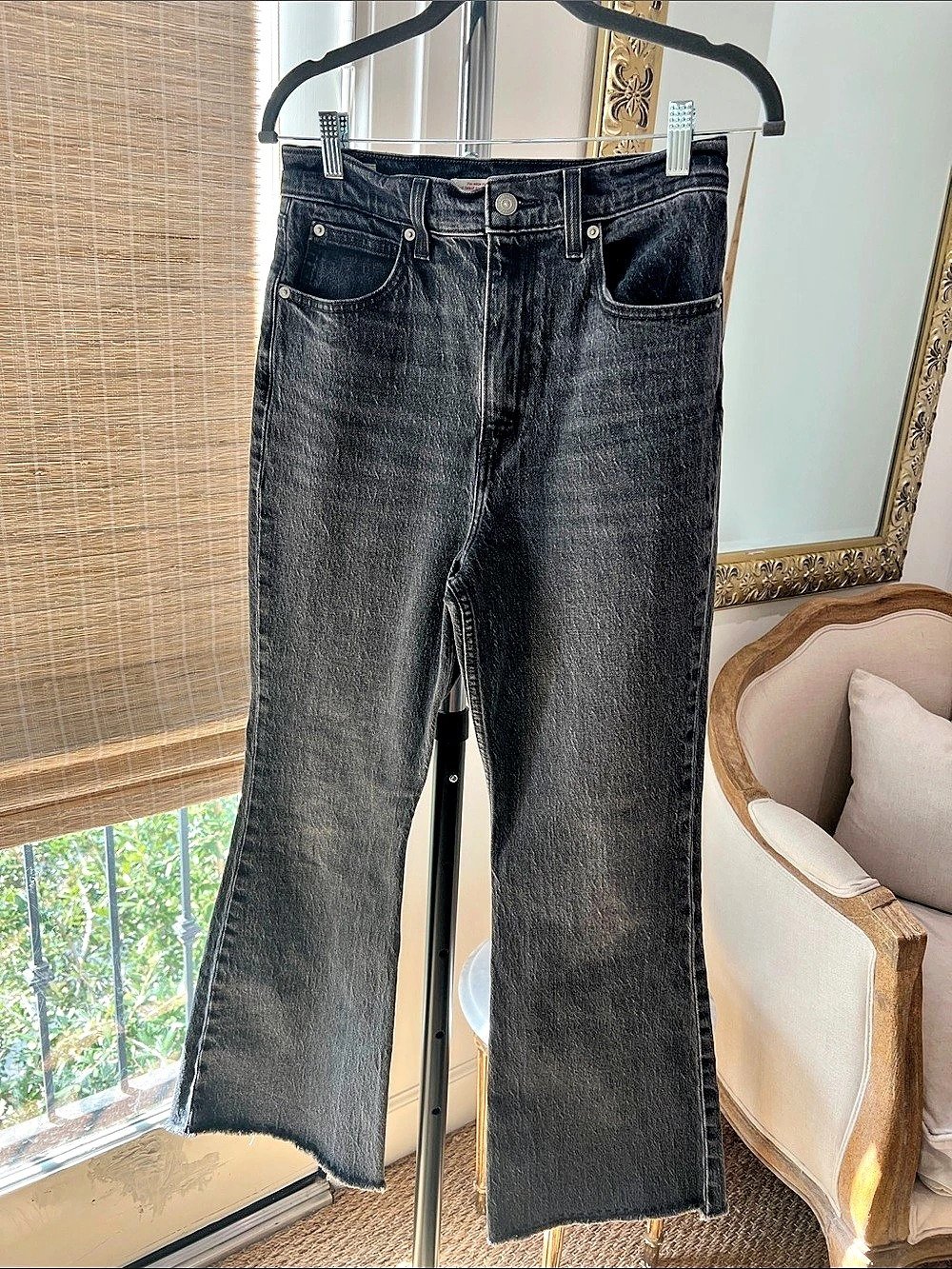 Levi's 70s High Flare Jeans in Black Waist 28